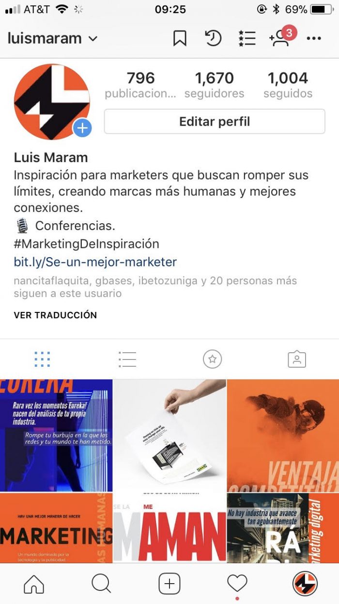 marketing de contenidos con Instagram - link en bio